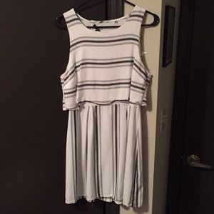 ONE CLOTHING • split back striped dress